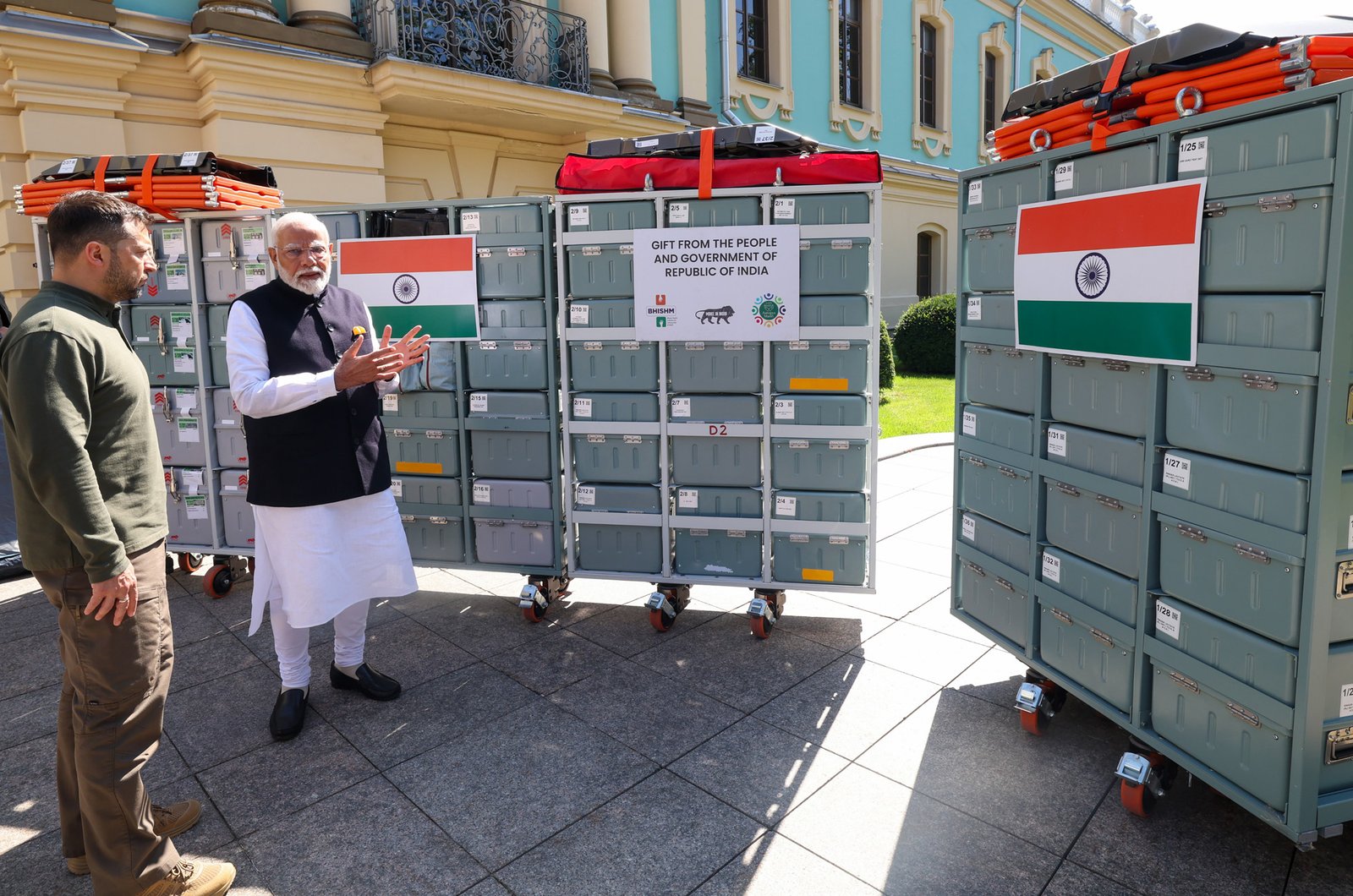 Prime Minister Narendra Modi presented four BHISHM Cubes to the Government of Ukraine