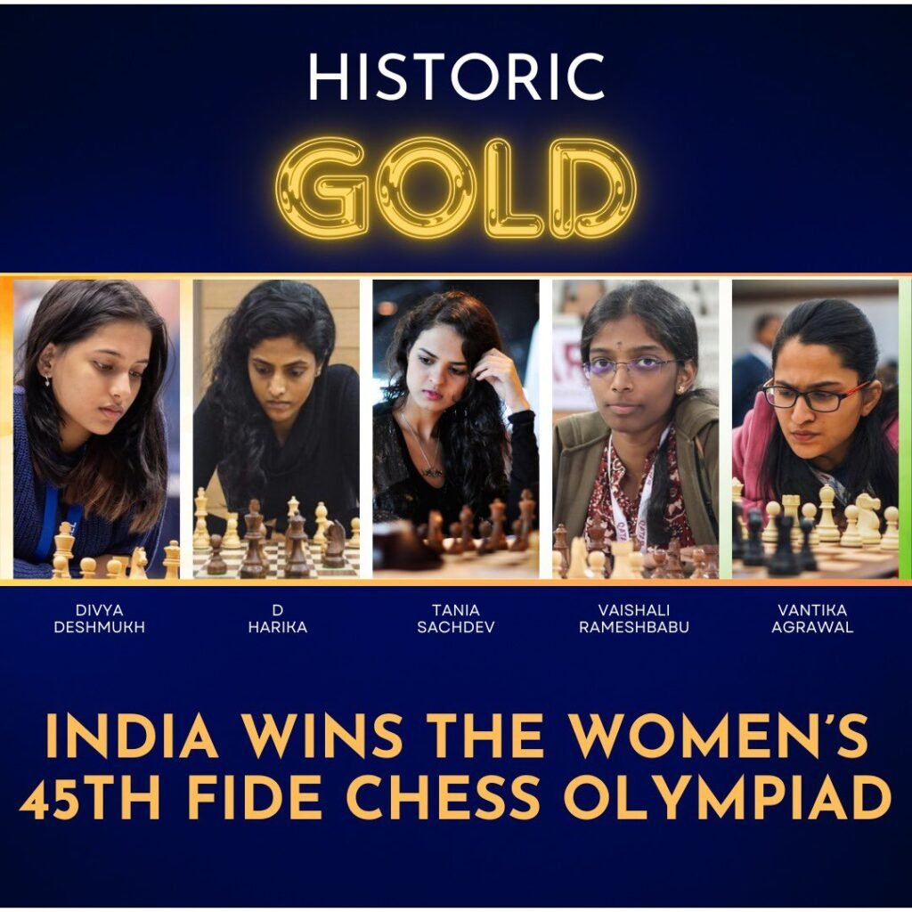 PM Modi lauds Indian contingent on winning Gold in both open and women’s category at 45th Chess Olympiad