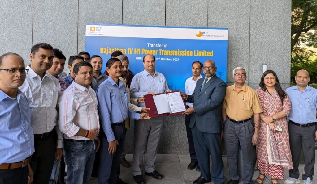 RECPDCL Transfers Rajasthan-IV H-1 Power Transmission Limited to Power Grid Corporation of India