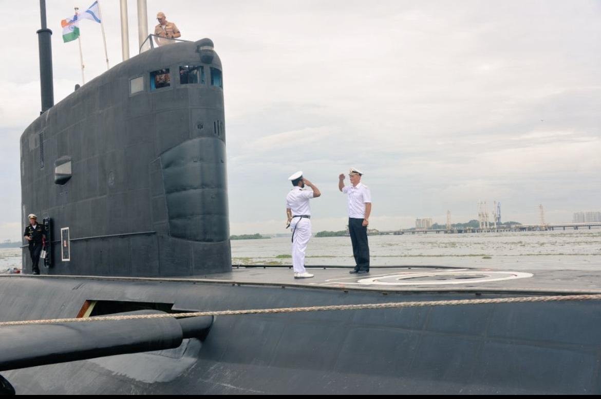 Russian submarine ‘Ufa’ received in India