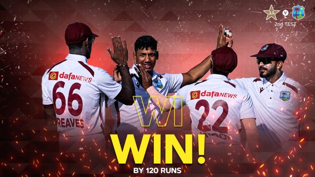 West Indies End 35-Year Wait with Historic Test Victory in Pakistan