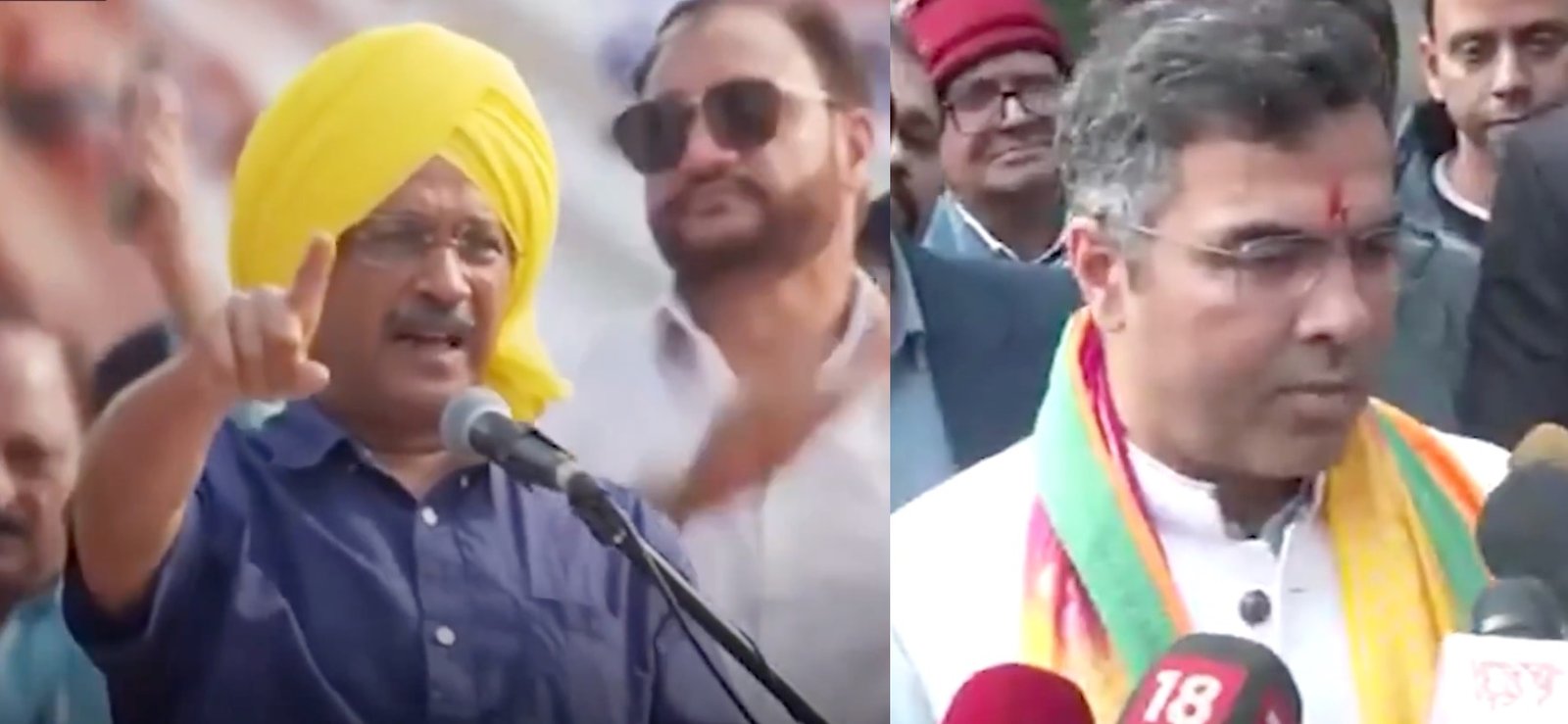 Arvind Kejriwal and Parvesh Verma