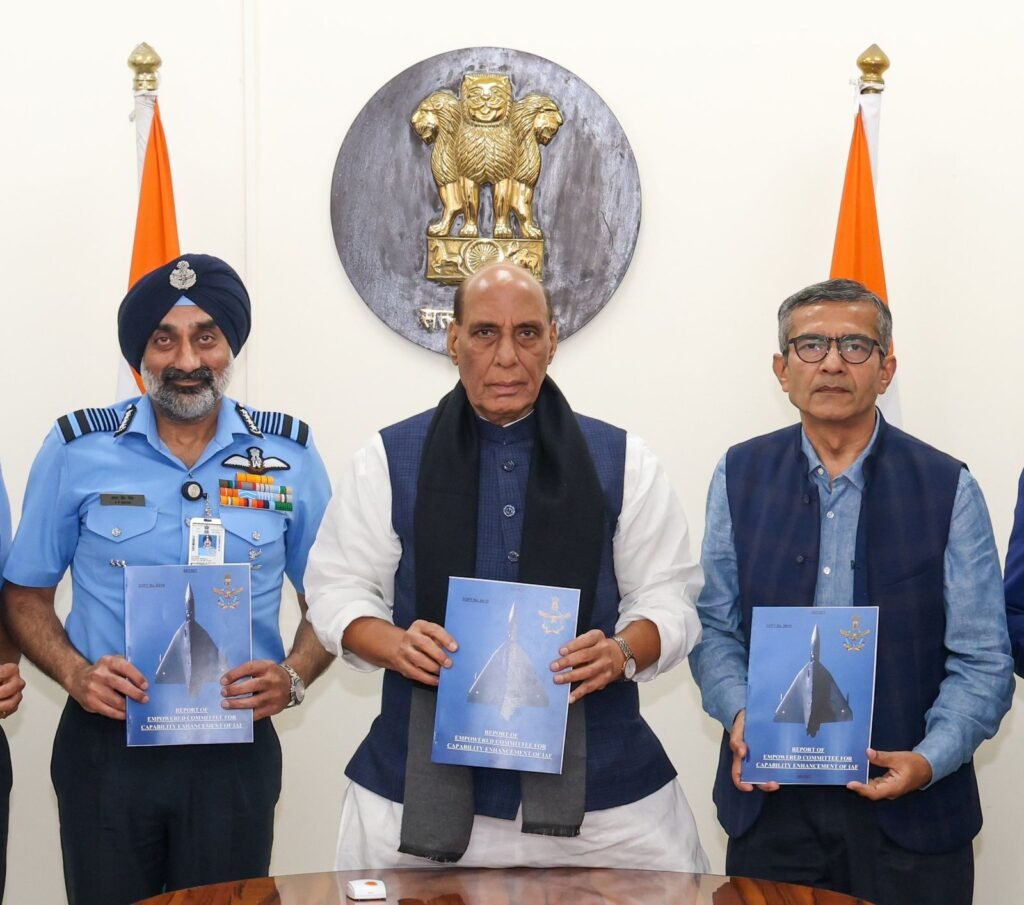 Defence Secretary Presents Report of Empowered Committee to Defence Minister for Capability Enhancement of IAF