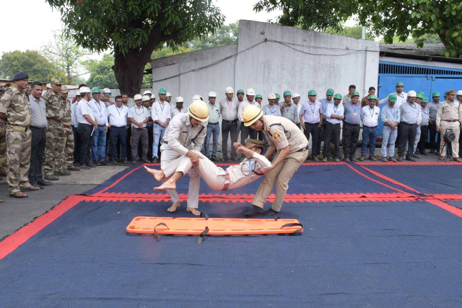 Mock drill inside Plant