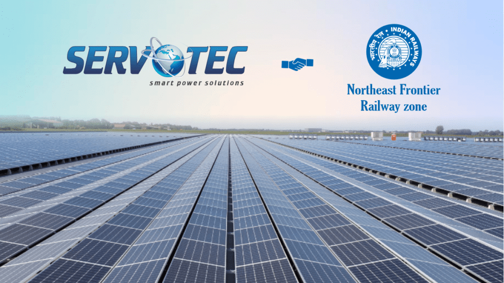 Servotech Bags 7.8 MW Solar Rooftop Order from Northeast Frontier Railway
