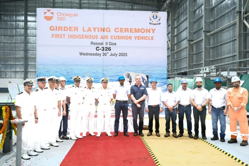 Chowgule Shipyard Begins Indigenous Hovercraft Construction For Indian Coast Guard Chowgule Shipyard Begins Indigenous Hovercraft Construction For Indian Coast Guard