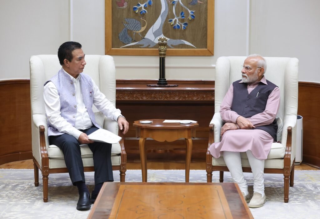Mizoram Chief Minister Lalduhoma Meets Prime Minister Narendra Modi In New Delhi Mizoram Chief Minister Lalduhoma Meets Prime Minister Narendra Modi In New Delhi