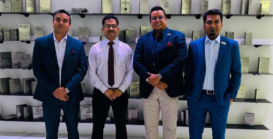 From Left to Right: Mithaleshwar Yadav, Vikas Srivastava (CAPEX-Procurement Head), Siddhartha Banerjee and Vishal Channawar