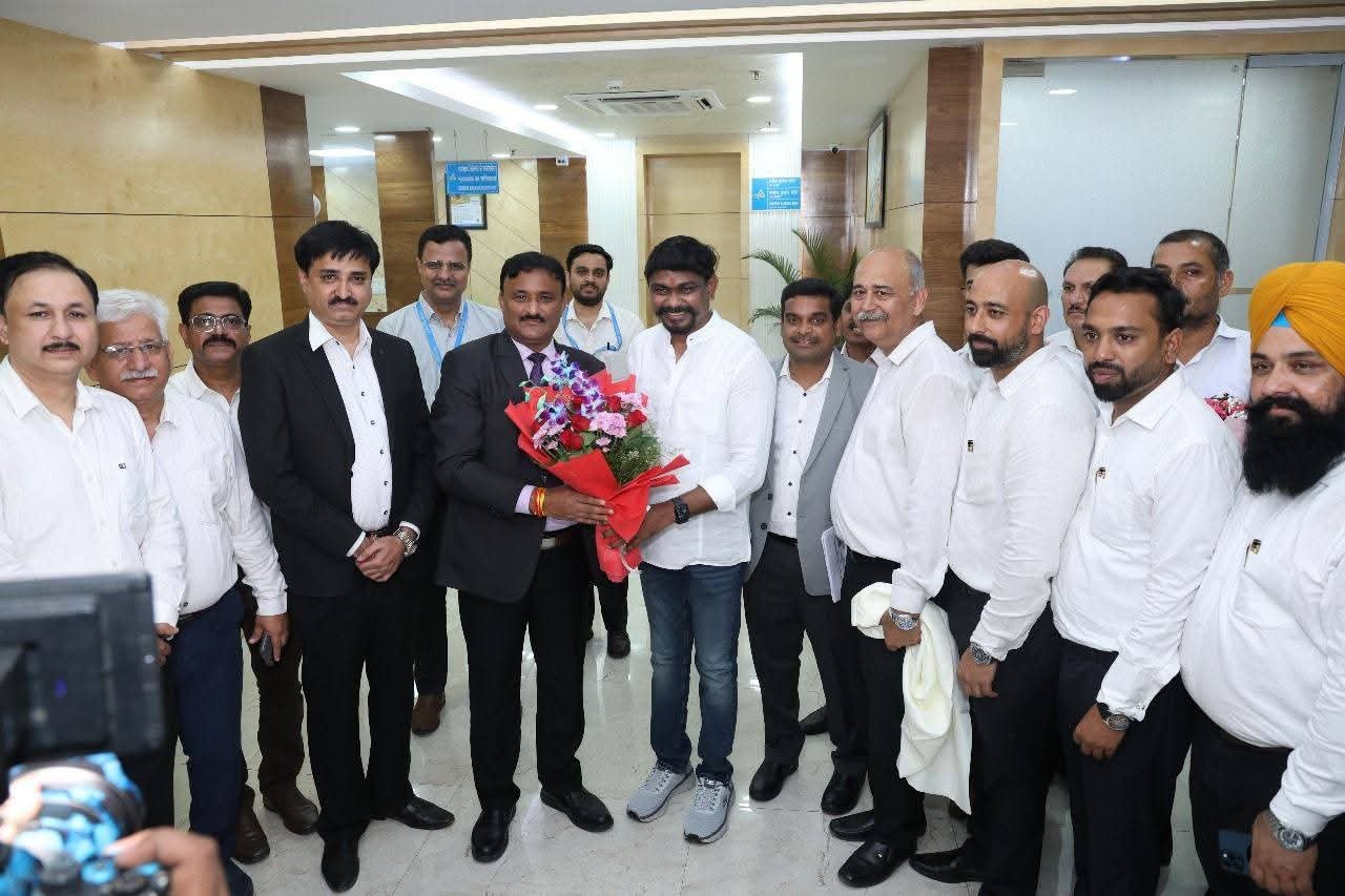 General Secretary Ravi Kumar with senior officials in Chandigarh