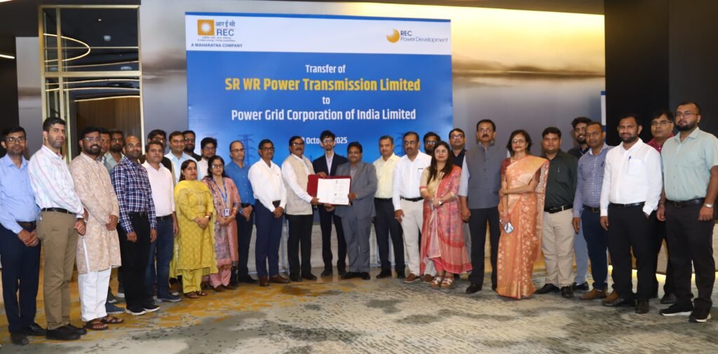 RECPDCL Hands Over SR WR Power Transmission Limited to Power Grid Corporation of India Limited