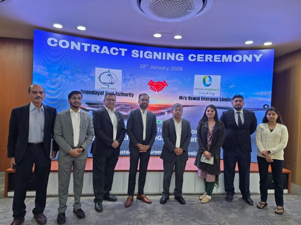 Oswal Energies Limited Secures India’s First Port-Based 5 MW Green Hydrogen Project at Deendayal Port, Kandla