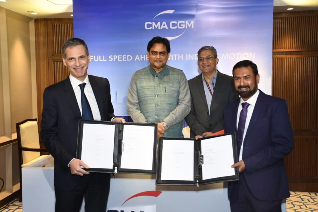 CMA CGM concludes strategic vessel order and launches dedicated R&D hub in India, further Strengthening the country’s Maritime and Logistics Ecosystem CMA CGM concludes strategic vessel order and launches dedicated R&D hub in India, further Strengthening the country’s Maritime and Logistics Ecosystem