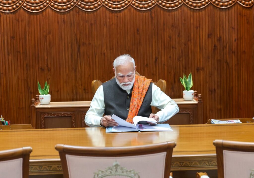 Which Files Did PM Modi Sign at His New PMO ‘Seva Teerth’? Which Files Did PM Modi Sign at His New PMO ‘Seva Teerth’?