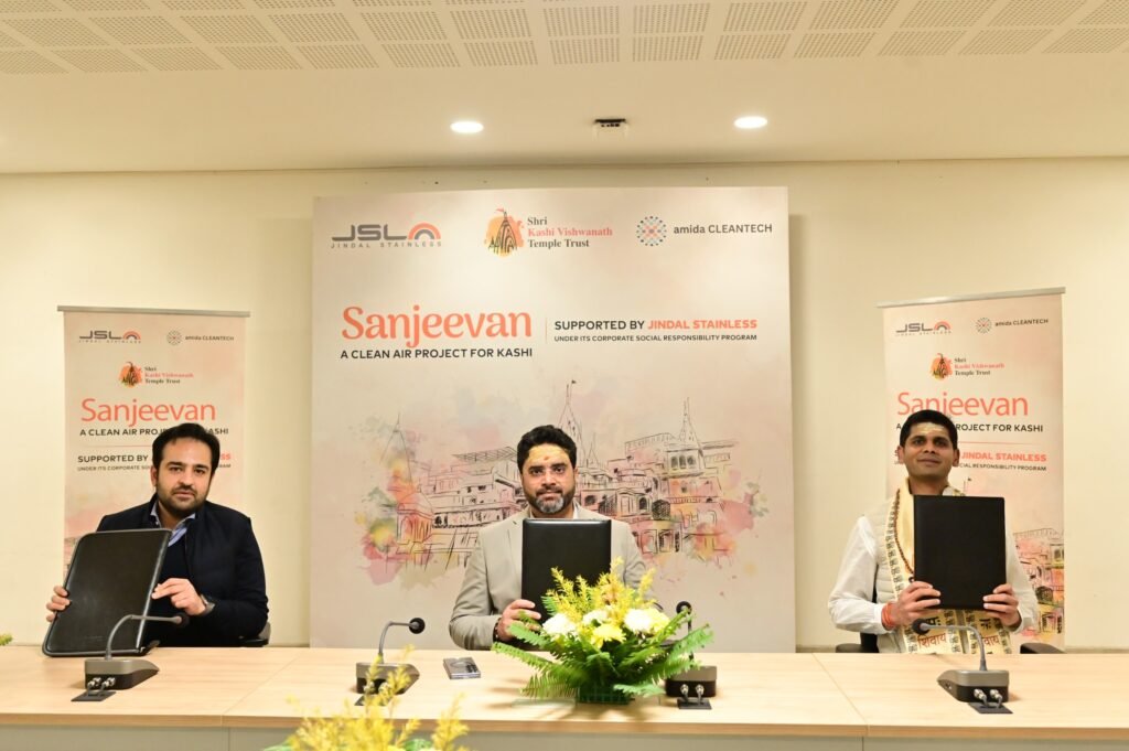 Jindal Stainless and Amida Cleantech team up for ‘Sanjeevan’, to attain healthier air at Shri Kashi Vishwanath Dham Jindal Stainless and Amida Cleantech team up for ‘Sanjeevan’, to attain healthier air at Shri Kashi Vishwanath Dham