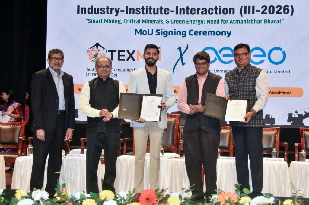 TEXMiN and Aarav Unmanned Systems (Aereo) Sign MoU to Establish Centre of Excellence for Aerial Intelligence in Mining & Infrastructure TEXMiN and Aarav Unmanned Systems (Aereo) Sign MoU to Establish Centre of Excellence for Aerial Intelligence in Mining & Infrastructure
