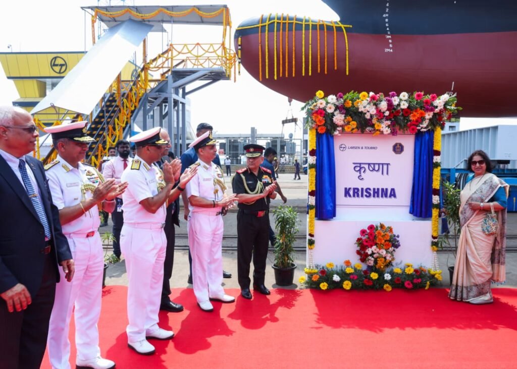 Launch of First Cadet Training Ship – KRISHNA at M/s L&T, Kattupalli, Chennai Launch of First Cadet Training Ship – KRISHNA at M/s L&T, Kattupalli, Chennai