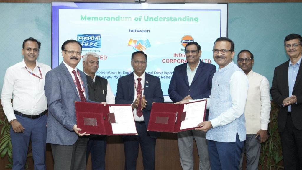 NHPC signs MOU with IOCL for Development of Pumped Storage and other Renewable Energy Projects