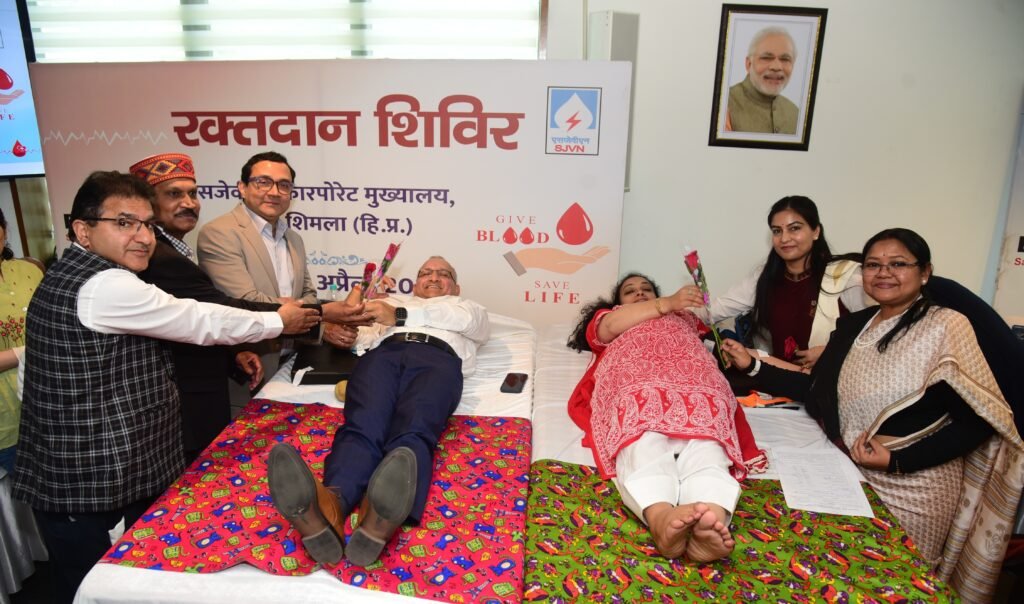 SJVN organizes Blood Donation Camp at Corporate Headquarters in Shimla