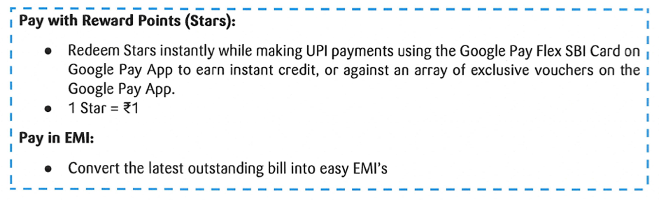 Google Pay Flex SBI Card