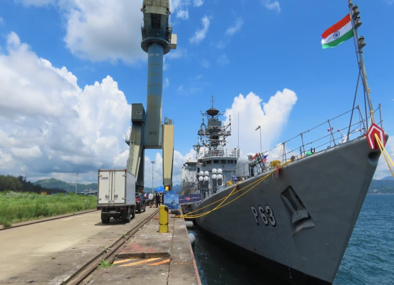 Indian Naval Ships SAHYADRI And KULISH Arrive at SUBIC BAY, PHILIPPINES For ADMM-PLUS JCA