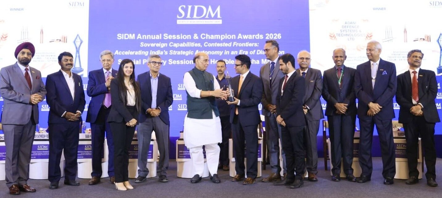 Adani Defence & Aerospace Wins SIDM Champion Award 2026 for Excellence in Defence Export