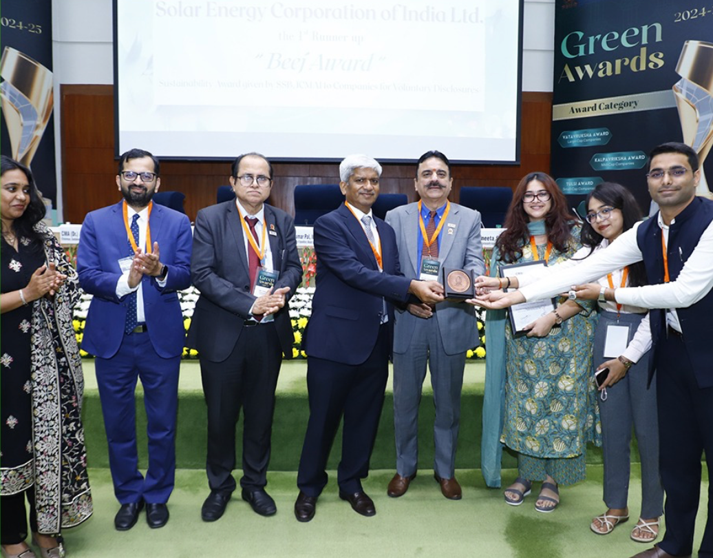 SECI Wins ICMAI Green Award for Voluntary Disclosures