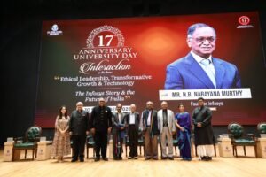 Ideas and Enterprise Can Create Jobs in India to Make it a Developed Country: Infosys Founder N.R. Narayana Murthy at JGU’s 17th University Day